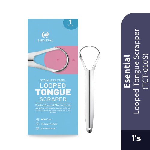 ESENTIAL Looped Tongue Scraper 1's for Tongue Cleaner, Tongue Scaper (TCT-010S)