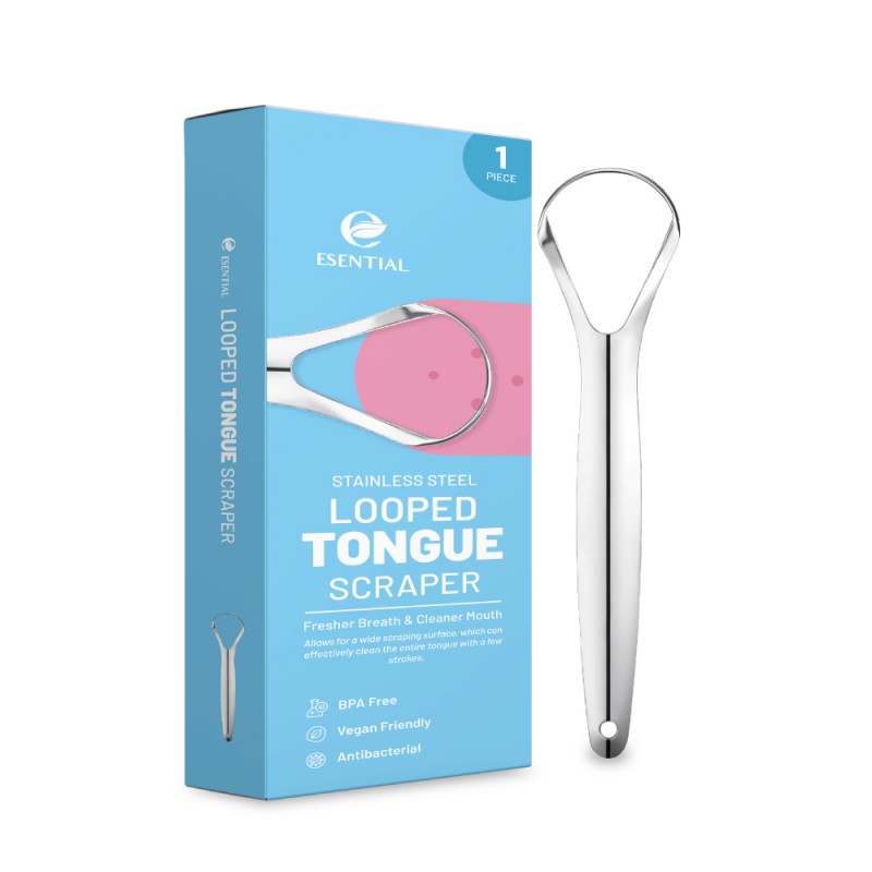 ESENTIAL Looped Tongue Scraper 1's for Tongue Cleaner, Tongue Scaper (TCT-010S)