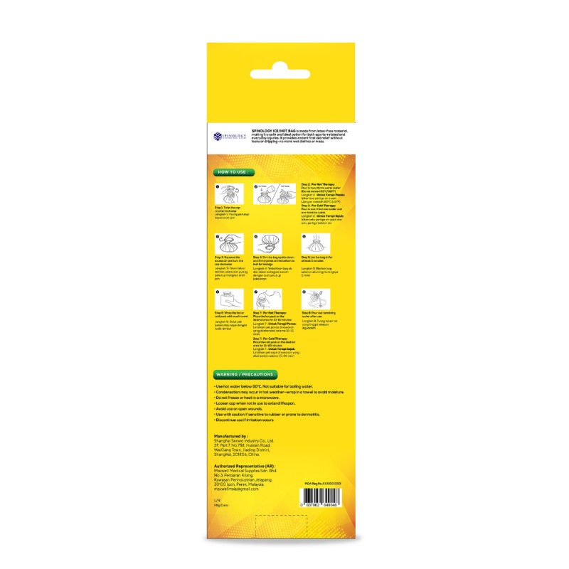 SPINOLOGY Ice/Hot Bag 1's for Hot Water Bag, Ice Bag for Injury, Cold Pack, Beg Tuam