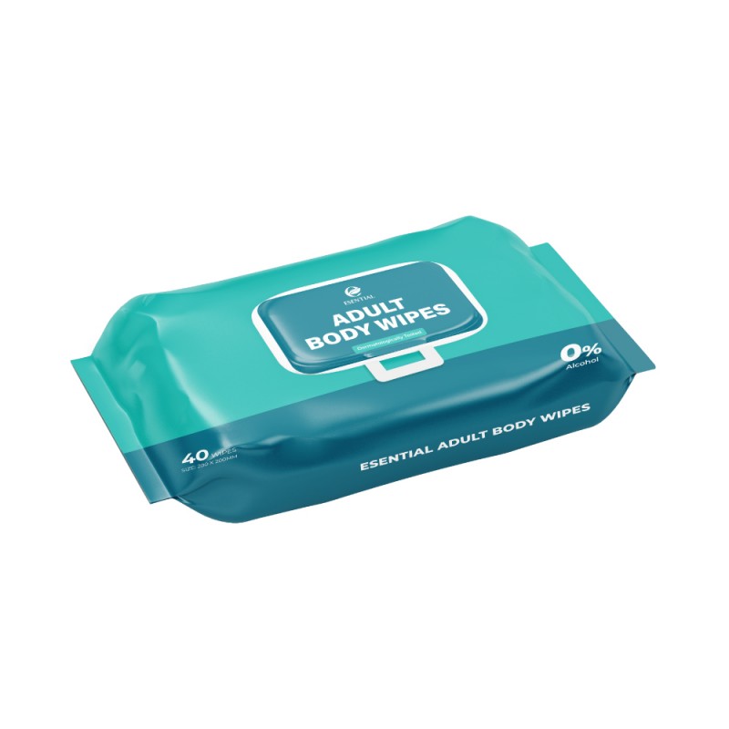 ESENTIAL Adult Body Wipes 40's for Adult Wipe Tissue, Tissue Basah Dewasa