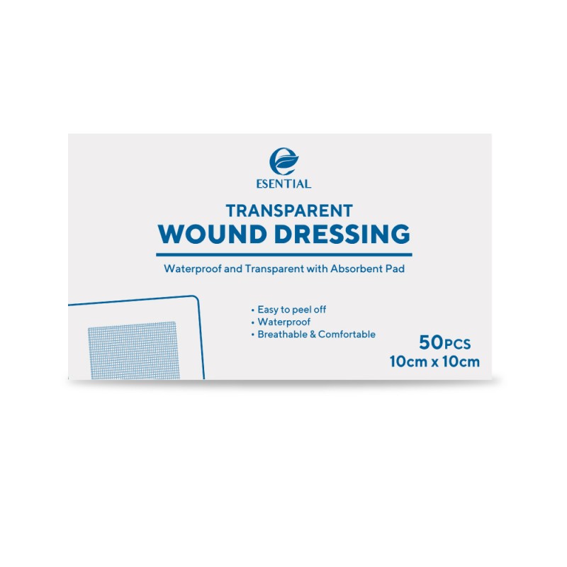 ESENTIAL Transparent Wound Dressing 50's for Wound Dressing Waterproof, Dressing Set