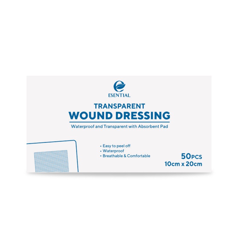 ESENTIAL Transparent Wound Dressing 50's for Wound Dressing Waterproof, Dressing Set