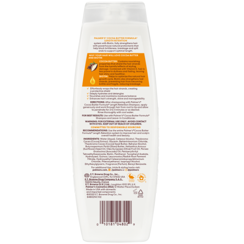 [CLEARANCE] PALMER'S COCOA BUTTER FORMULA LENGTH RETENTION CONDITIONER 400ML (EXP: 3/2026)