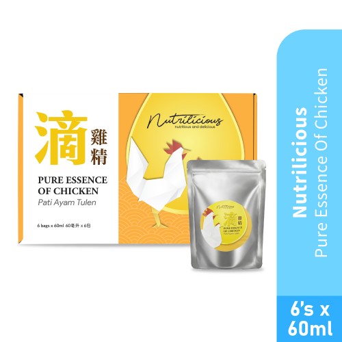 NUTRILICIOUS Pure Essence of Chicken 6's X 60ml for Chicken Essence, Pati Ayam, 鸡精
