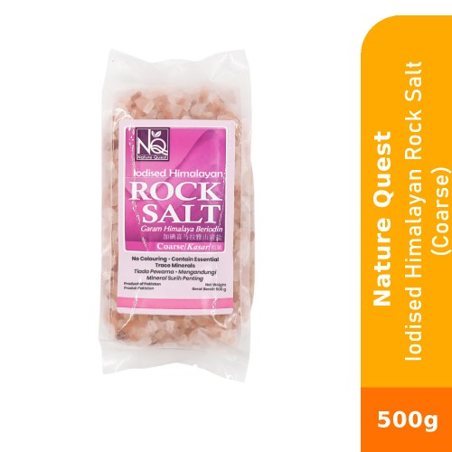 COUNTRY FARM NATURE QUEST Himalayan Rock Salt 500g (Coarse) for Natural Salt, Garam Bukit Himalaya