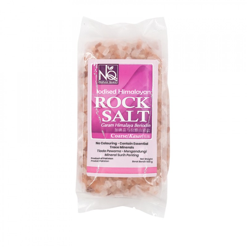 COUNTRY FARM NATURE QUEST Himalayan Rock Salt 500g (Coarse) for Natural Salt, Garam Bukit Himalaya