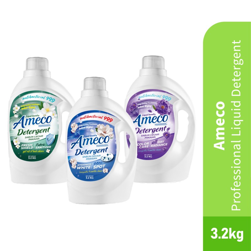 AMECO Professional Liquid Detergent 3.2kg for Laundry Detergent, Sabun Basuh Baju, 洗涤剂