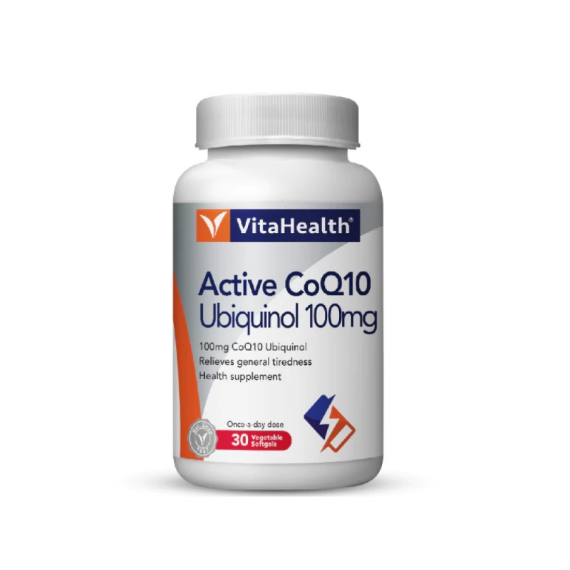 Vitahealth Active CoQ10 Ubiquinol 100mg 30's for Q10 supplement, CoQ10, Q10