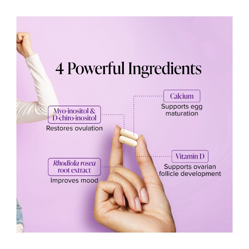 Vitahealth Charge-Up Inositol with Vit D3 Plus 60's for Inositol, Vitamin D3, Women