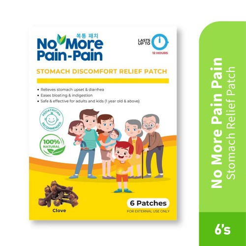No More Pain Pain Stomach Relief Patch 6's for Stomach Pain, Patch