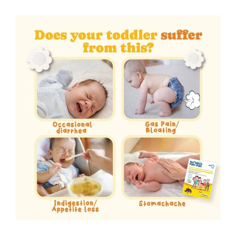 No More Pain Pain Stomach Relief Patch 6's for Stomach Pain, Patch