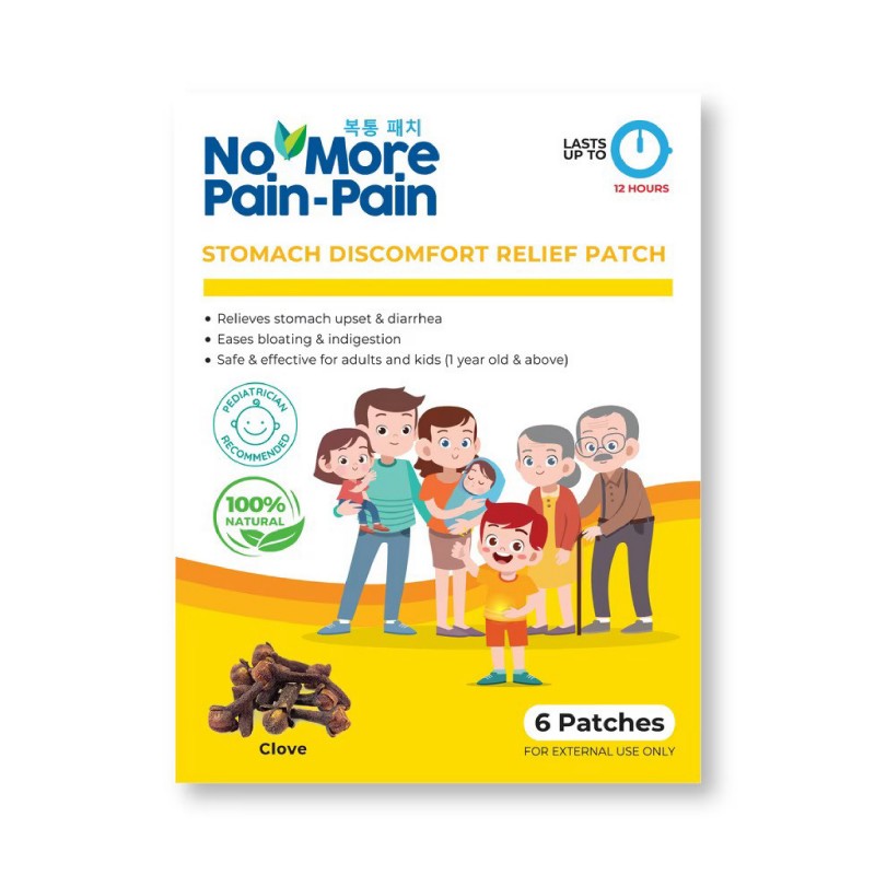 No More Pain Pain Stomach Relief Patch 6's for Stomach Pain, Patch