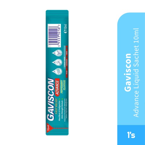 Gaviscon Advance Liquid Sachet 10ml for Heartburn, Indigestion