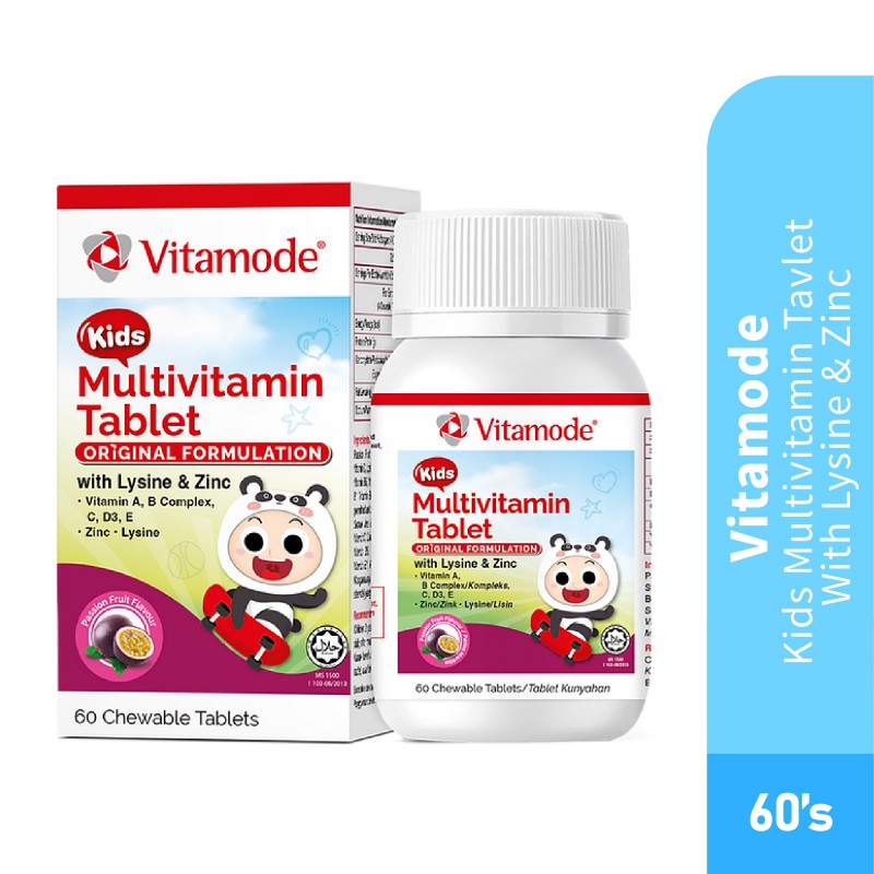 VITAMODE KIDS MULTIVITAMIN TABLET WITH LYSINE & ZINC 60'S