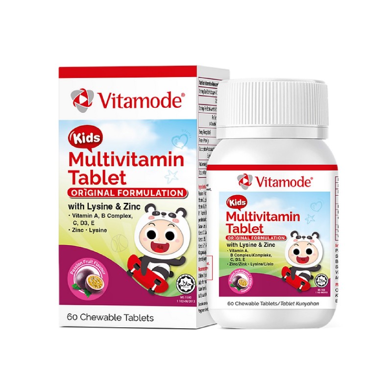 VITAMODE KIDS MULTIVITAMIN TABLET WITH LYSINE & ZINC 60'S