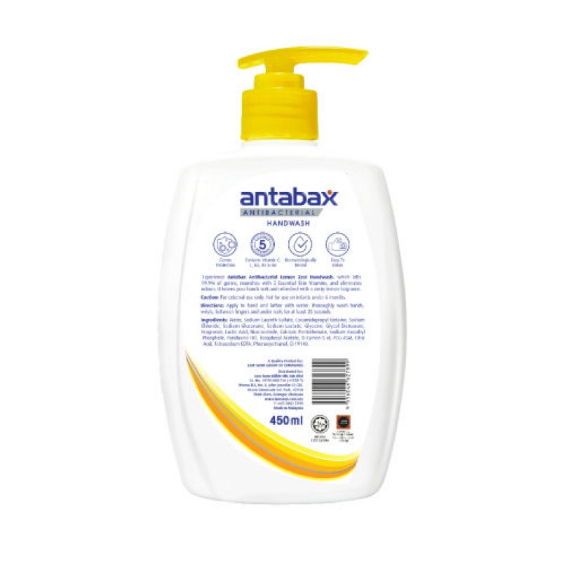 ANTABAX HAND WASH 450ML - LEMON ZEST