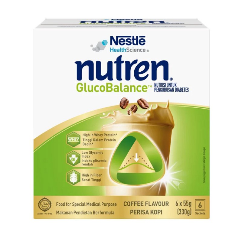 NUTREN GLUCOBALANCE COFFEE 55G X 6