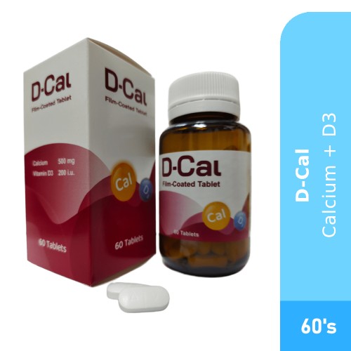 DCAL 60's with Calcium, Vitamin D3 for Bone Health