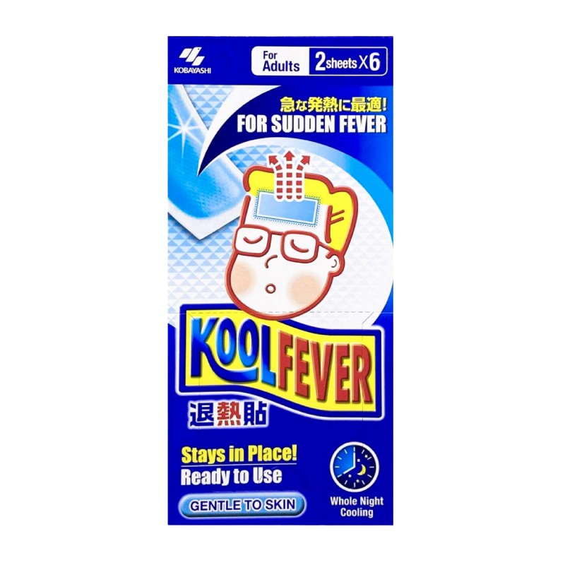 KOOLFEVER Adult Cool Fever Cooling Gel 12's - Cool Fever Cooling Gel / Fever Patch 退热贴