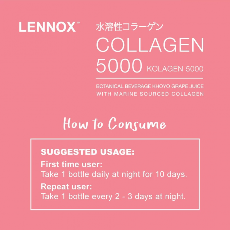 Lennox Collagen 5000 Botanical Beverage 20’s x 50ml – For Youthful, Radiant Skin