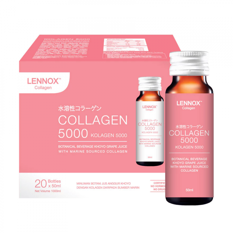 Lennox Collagen 5000 Botanical Beverage 20’s x 50ml – For Youthful, Radiant Skin