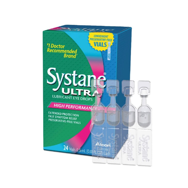 ALCON Systane Ultra Eye Drops 24 X 0.5ML - Lubricant Eye Drops for Dry Eye