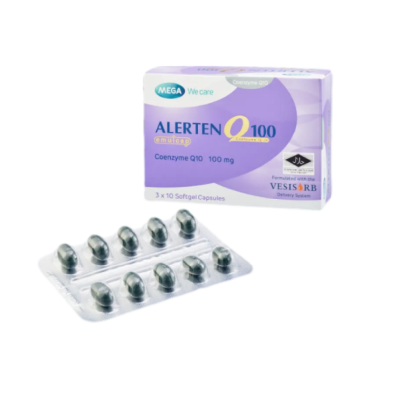 Mega Alerten Q 100mg 30's x 2 with Coenzyme Q10, Coq10