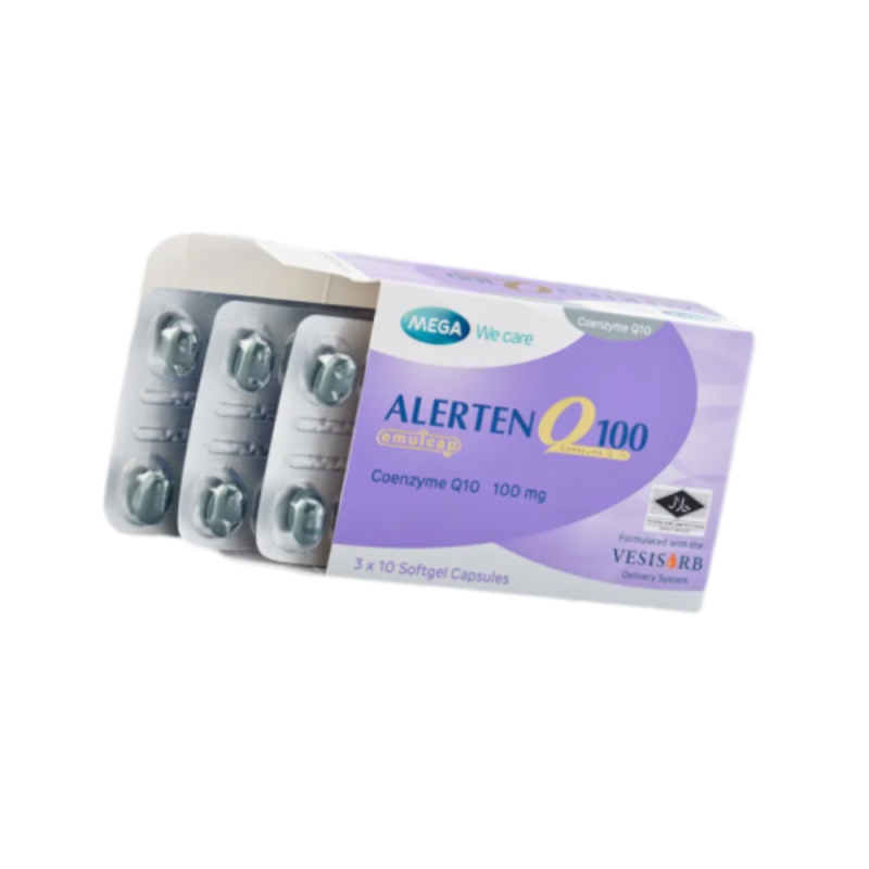 Mega Alerten Q 100mg 30's x 2 with Coenzyme Q10, Coq10
