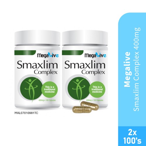 MEGALIVE Smaxlim Complex 400mg 100's X 2 Slimming Product Lulus KKM, Supplement Kurus