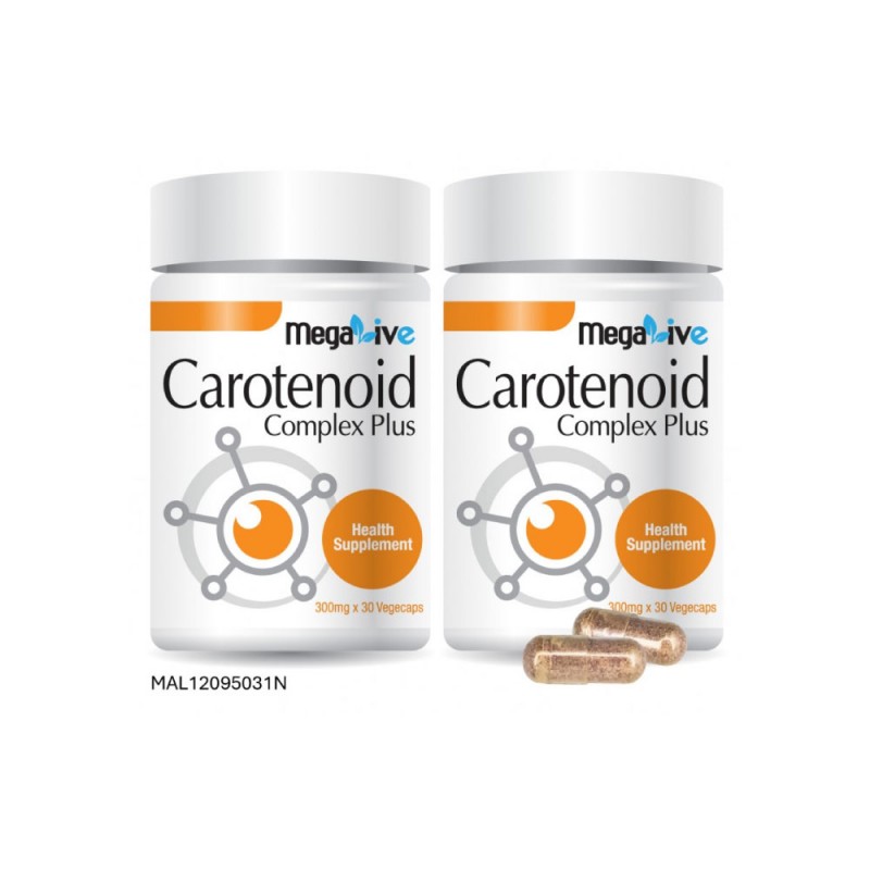 MEGALIVE Carotenoid Complex Plus 30's X 2 Vitamin A, Lutein Eye Supplement, Grape Seed Supplement