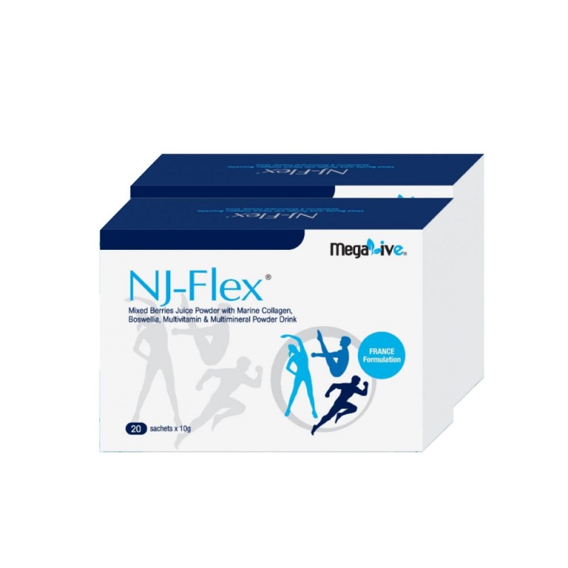 MEGALIVE Nj-Flex 10g 20's Supplement Sendi Dengan Glucosamine, Hyaluronic Acid, Joint Pain Supplements