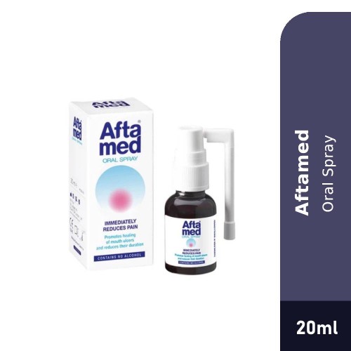 AFTAMED Oral Spray 20ml With Hyaluronic Acid For Ulcer Pain
