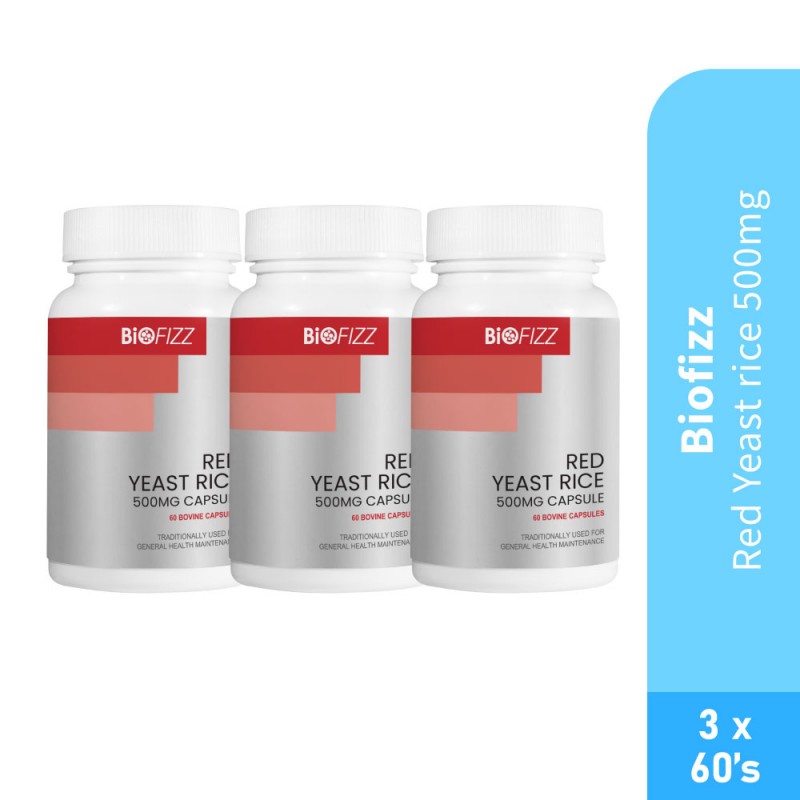 BIOFIZZ Red Yeast Rice Capsule 500mg 60'S x 3