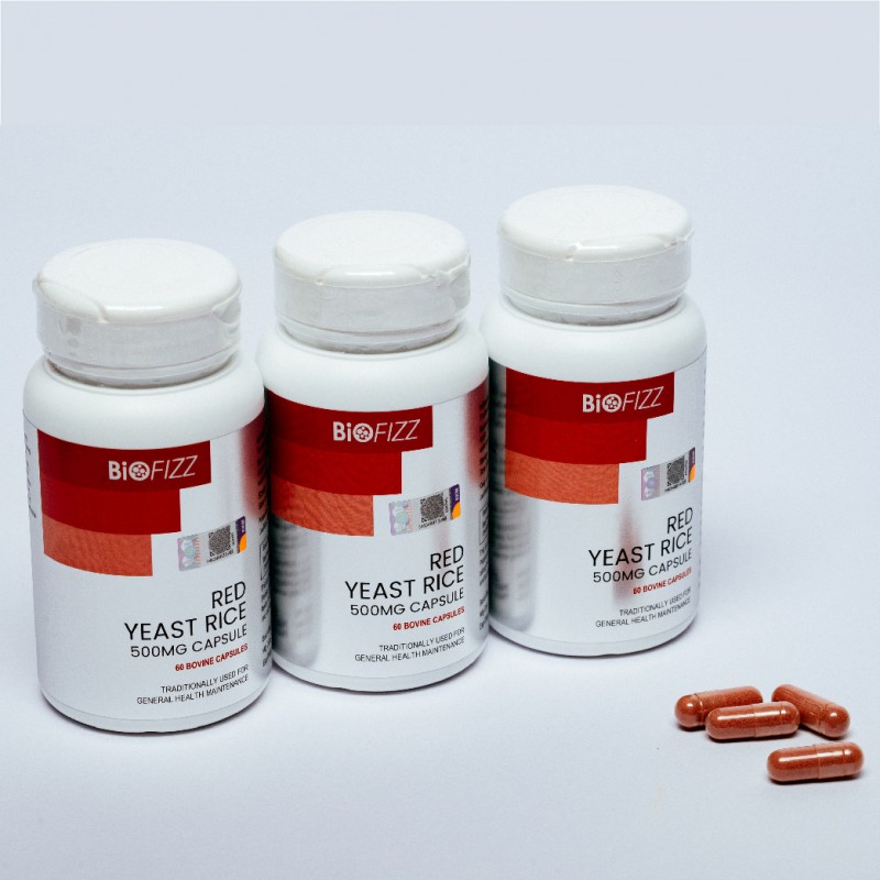 BIOFIZZ Red Yeast Rice Capsule 500mg 60'S x 3
