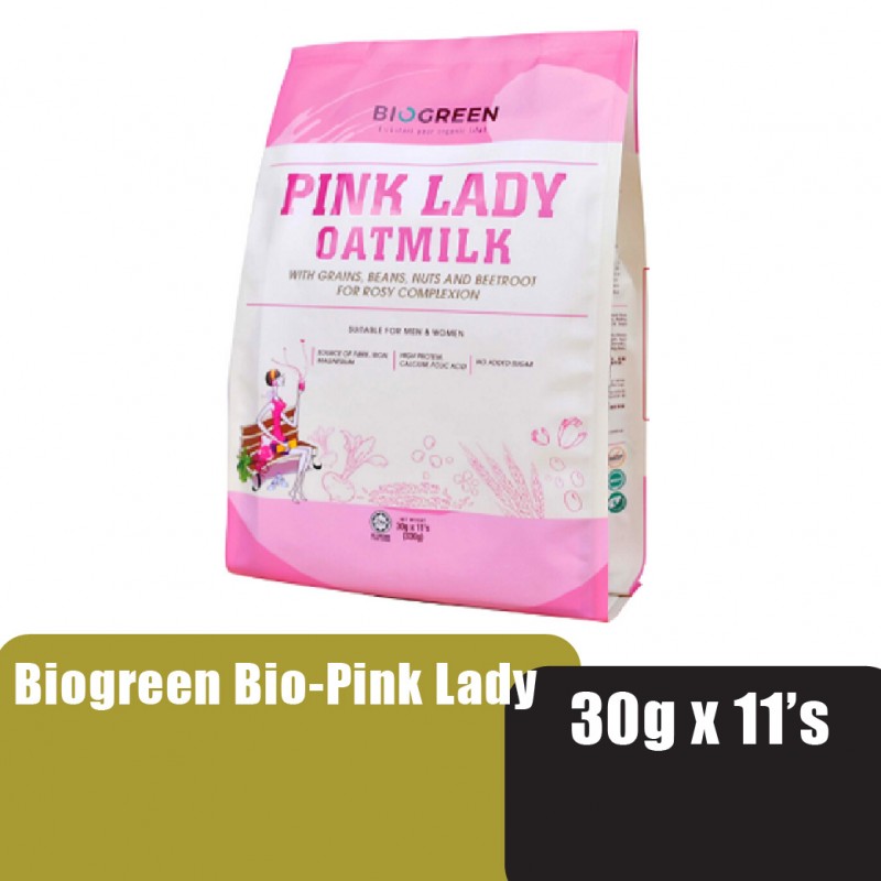 BIOGREEN Pink Lady Oatmilk Sachets Pack 11's x 30g