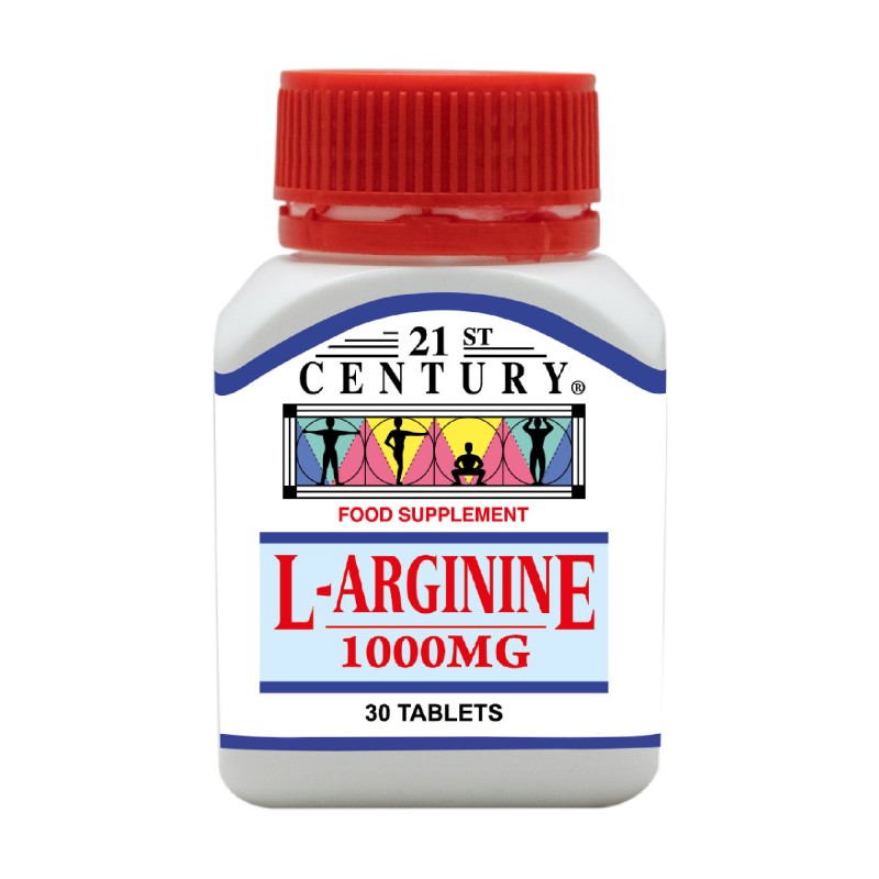 21st Century L Arginine 1000mg 30's with Amino Acid, L Arginine Supplement for Muscle,Stamina, Energy Booster