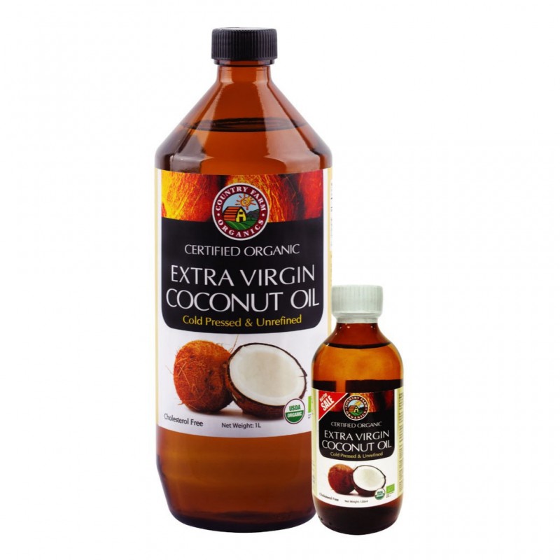 COUNTRY FARM Extra Virgin Coconut Oil 1L + 100ml for Minyak Kelapa Dara, Coconut Oil Virgin