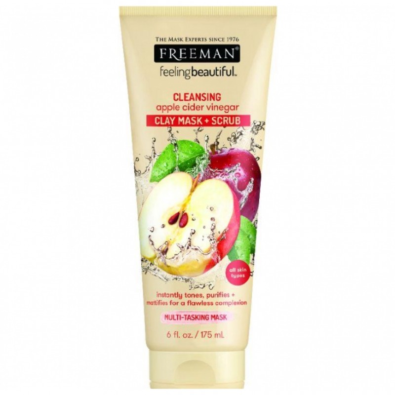 Freeman 4-In-1 Apple Cider Vinegar Foaming Clay 6Oz/175ml