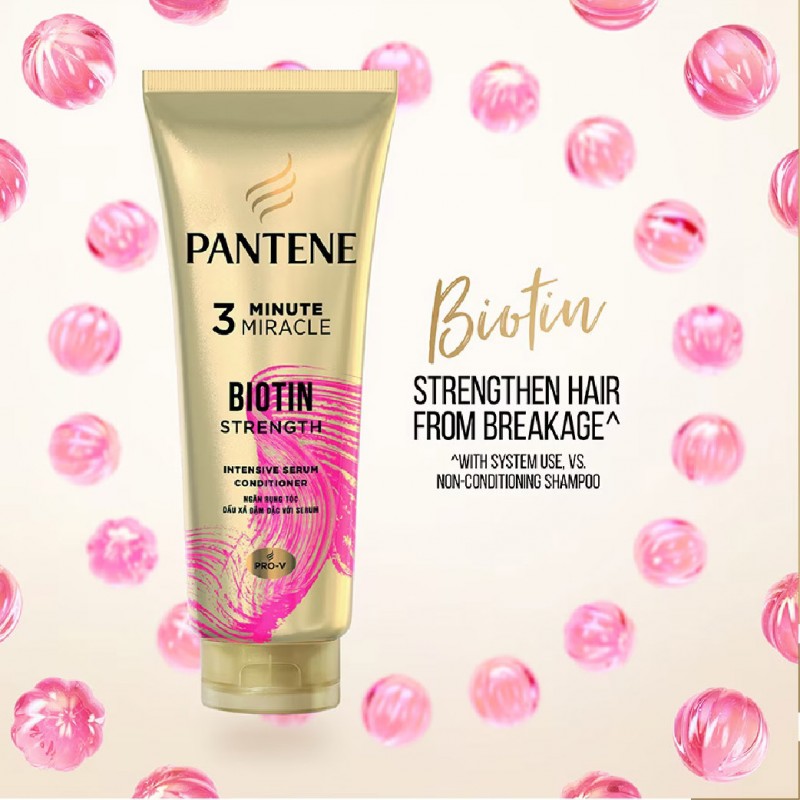 PANTENE 3 Minute Miracle Conditioner 300ml - Hair Fall Control (Biotin Strength)