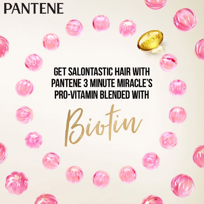 PANTENE 3 Minute Miracle Conditioner 300ml - Hair Fall Control (Biotin Strength)