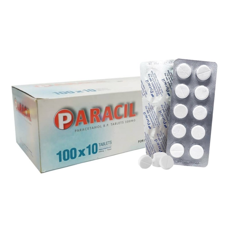 Paracil Paracetamol 500mg 1000's for Pain Relief, Fever Relief, Fever, Ubat Demam, Paracetamol, Paracetemol