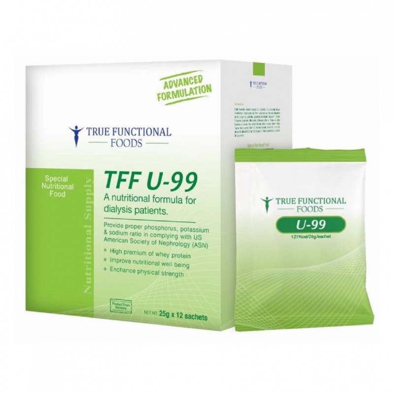 True Functional Foods Nutritional Non-Soya Whey Protein U-99 12's for dialysis patient