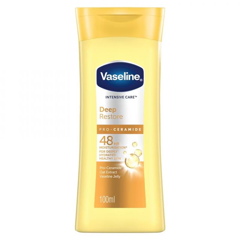 VASELINE Deep Restore Pro Ceramide Lotion 100ml for Dry Skin, Body Lotion, Moisturizer