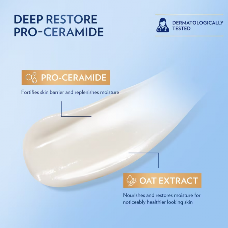 VASELINE Deep Restore Pro Ceramide Lotion 100ml for Dry Skin, Body Lotion, Moisturizer