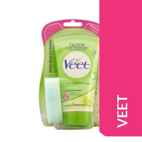Veet In Shower Hair Removal Cream 150G - Dry Skin