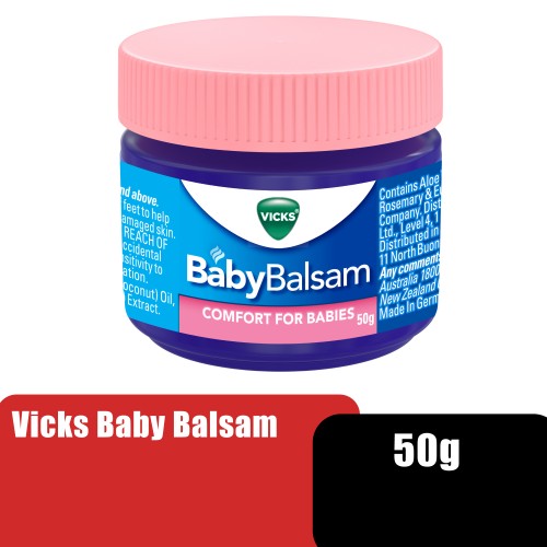 Vicks Vaporub Baby Balm, Minyak Baby Balsam, Ubat Batuk Baby Flu, 傷風 膏 婴儿 - 50g