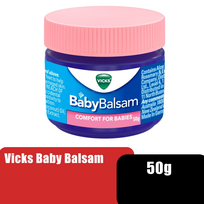 Vicks Vaporub Baby Balm, Minyak Baby Balsam, Ubat Batuk Baby Flu, 傷風 膏 婴儿 - 50g