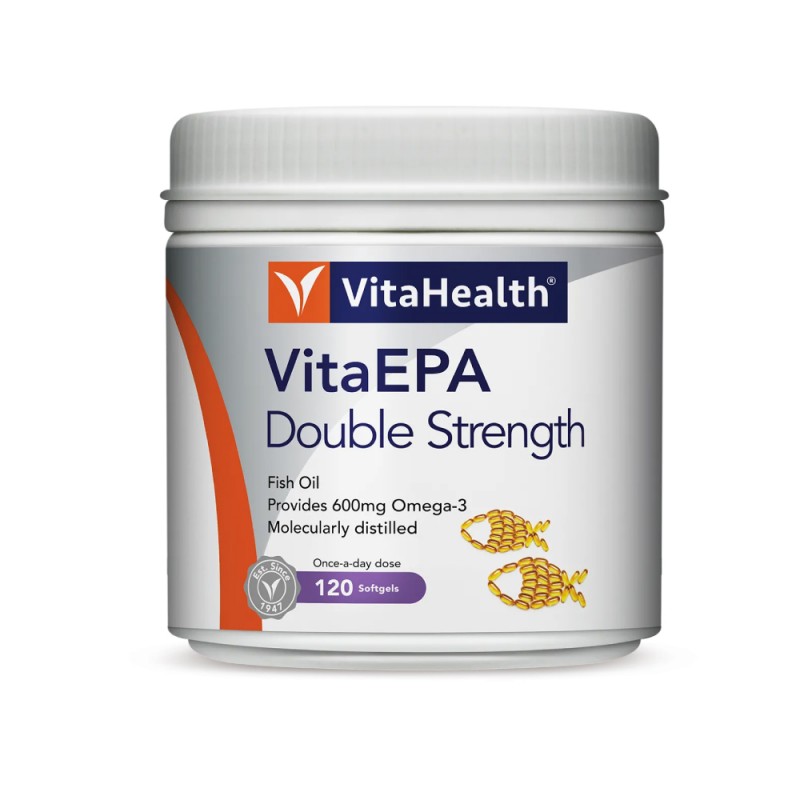 VITAHEALTH Vitaepa Double Strength 120's- Omega 3, Fish Oil Supplement, Multivitamin Supplement