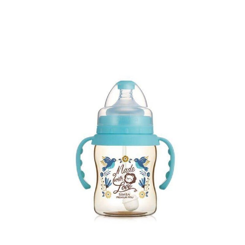 SIMBA PPSU Wide Neck Blue Feeding Bottle 200ml- Bottle Feeding , Baby Feeding , 奶瓶