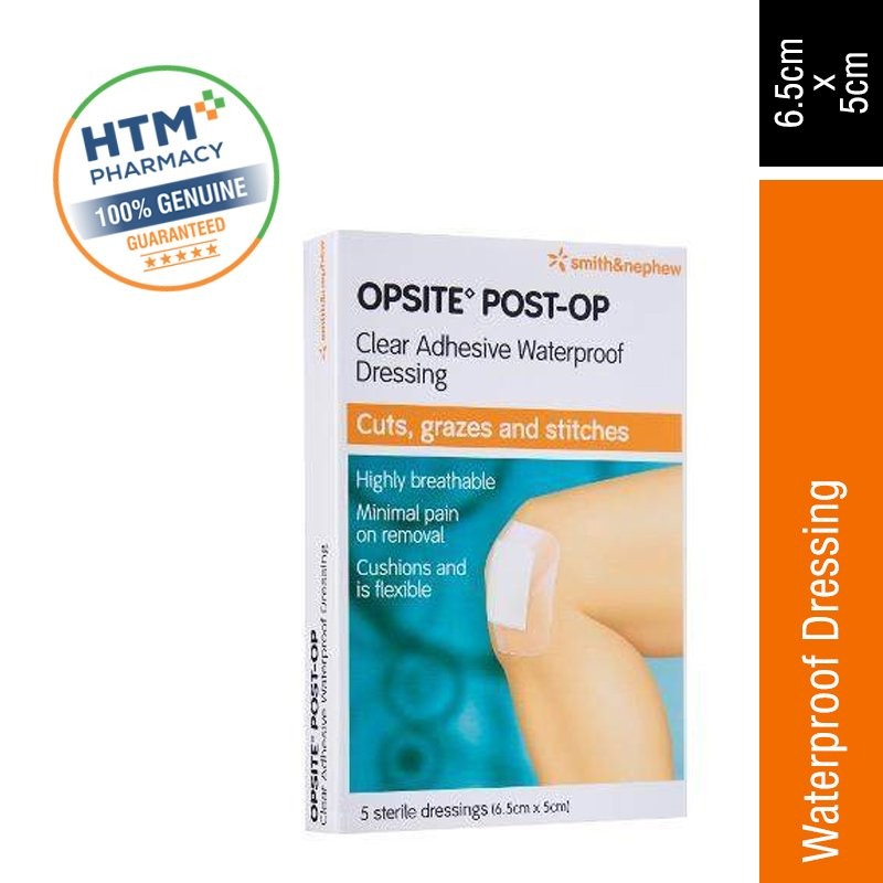 Smith & Nephew Opsite Waterproof Wound Dressing 6.5CM x 5CM  1'S